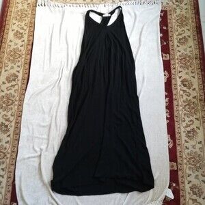 Lovestitch Maxi Racerback Shift Dress w Pockets Black Size S NWT